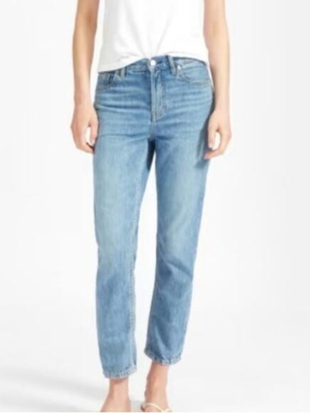 Everlane Super Soft Straight Leg Jean Organic Cotton 25R Light Wash Casual